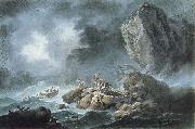 Jean Pillement, Seascape with a Shipwreck